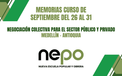 Memorias mes de Septiembre: Negociación colectiva para el sector público y privado – Medellín del 16 al 21